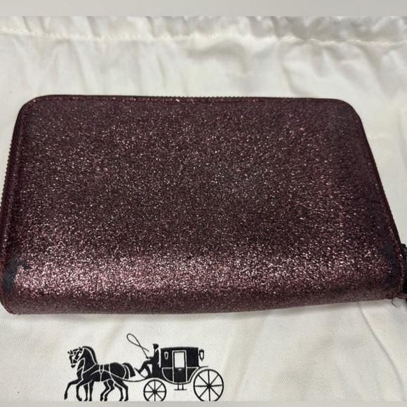 Coach Double Zipper Glitter Wallet Wristlet - Picture 4 of 15